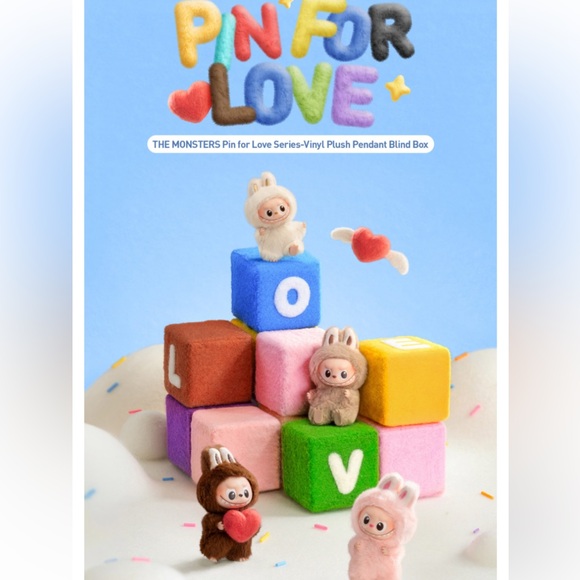 “PIN FOR LOVE” Plush Pendant Labubu - Picture 3 of 3